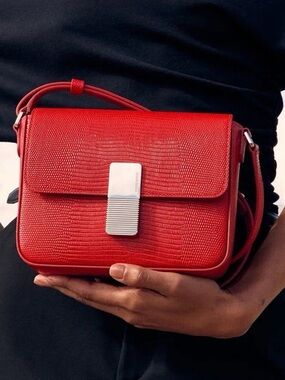 Ateliers Auguste | Mini Monceau Silver Edition Red Lizard Embossed